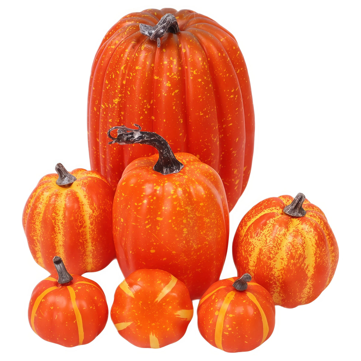 7-Piece Artificial Pumpkin Decor set