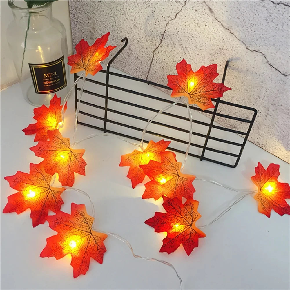 Artificial Maple Leaf Halloween LED String Light